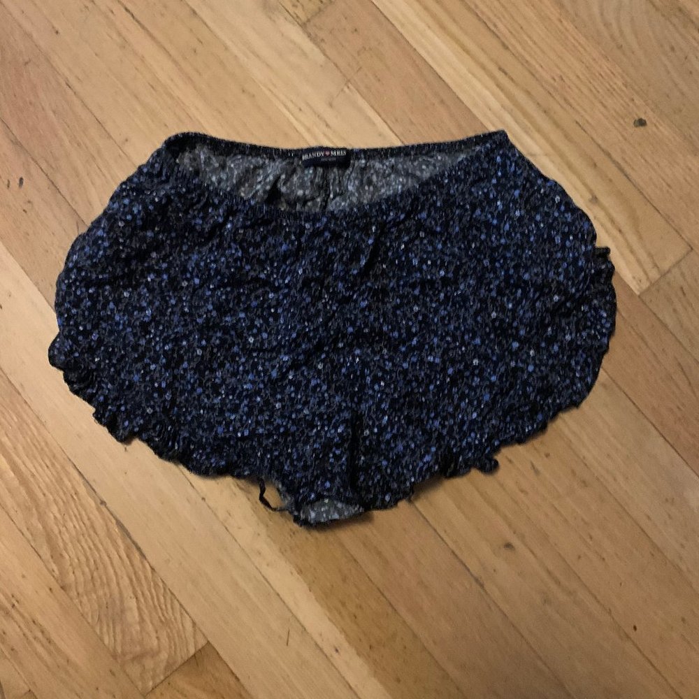 Blue and Black flower shorts